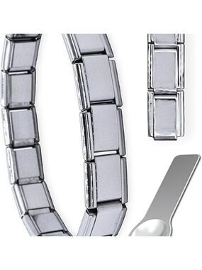 Italian charm bracelet stainless steel 9mm modular link starter unisex jewelry g